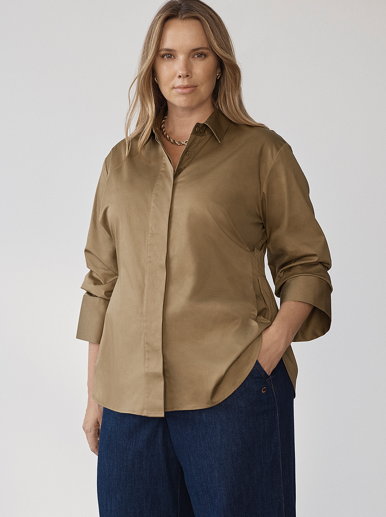 BARREL LEG JEAN AND CANDICE SHIRT