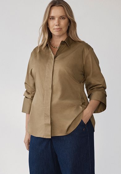 BARREL LEG JEAN AND CANDICE SHIRT