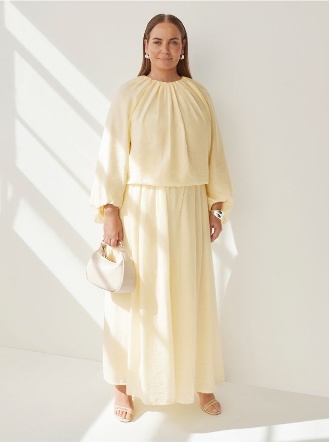 Jelena Dokic wears Commonry Anne Blouse and Anne Palazzo Pant