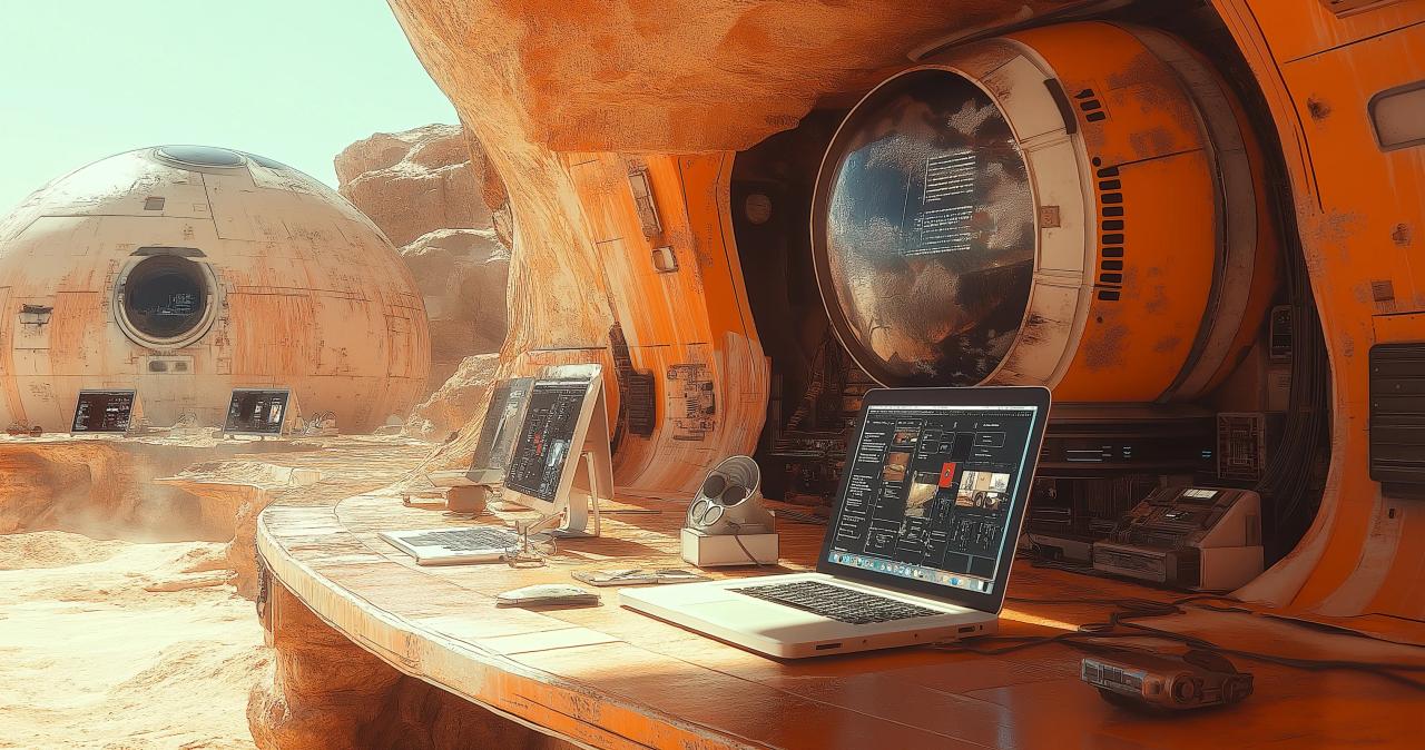 Futuristic MacBook Pro in Web Design