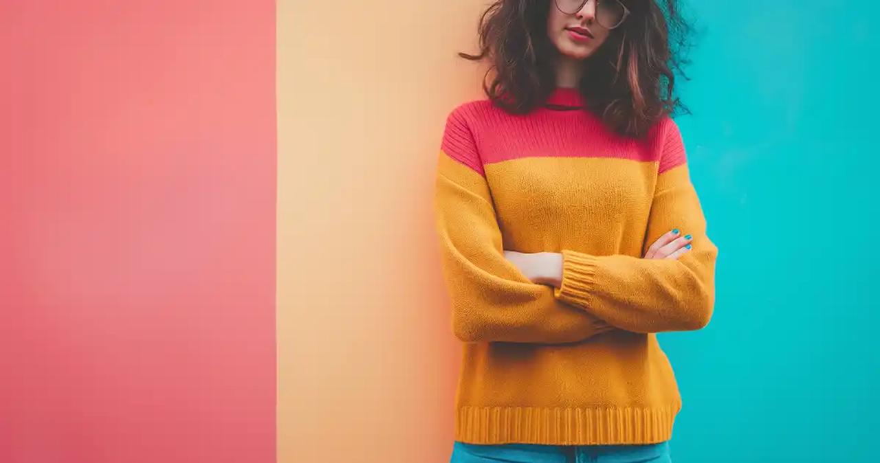 colorful background and sweater for web design