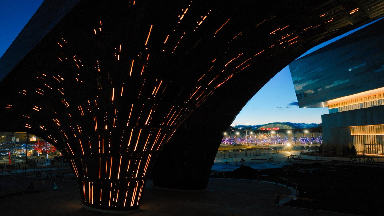 BMO Centre Expansion Pavilion Lights The C+E Calgary Municipal Land