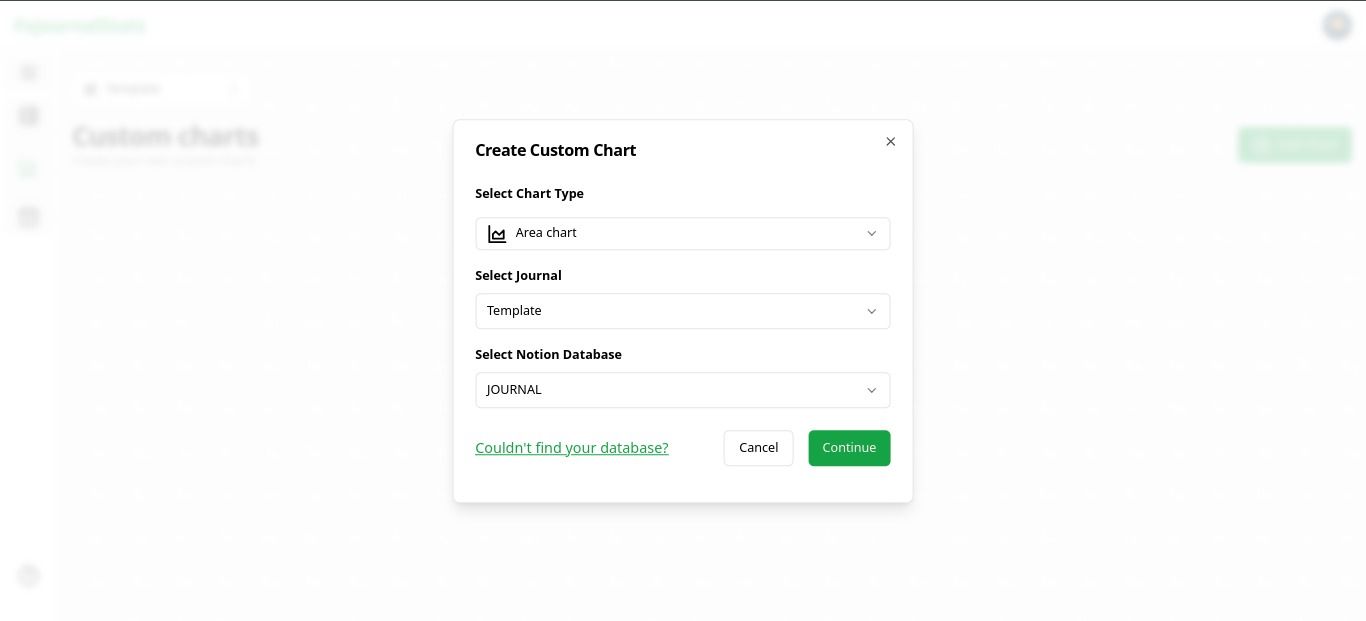 Chart modal