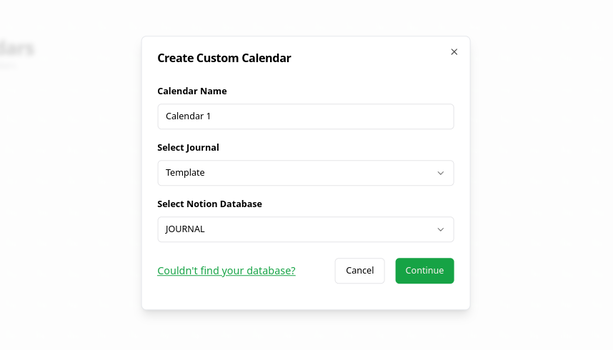 Custom calendar step 1