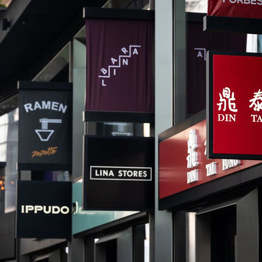 Shopping and dining at Canary Wharf