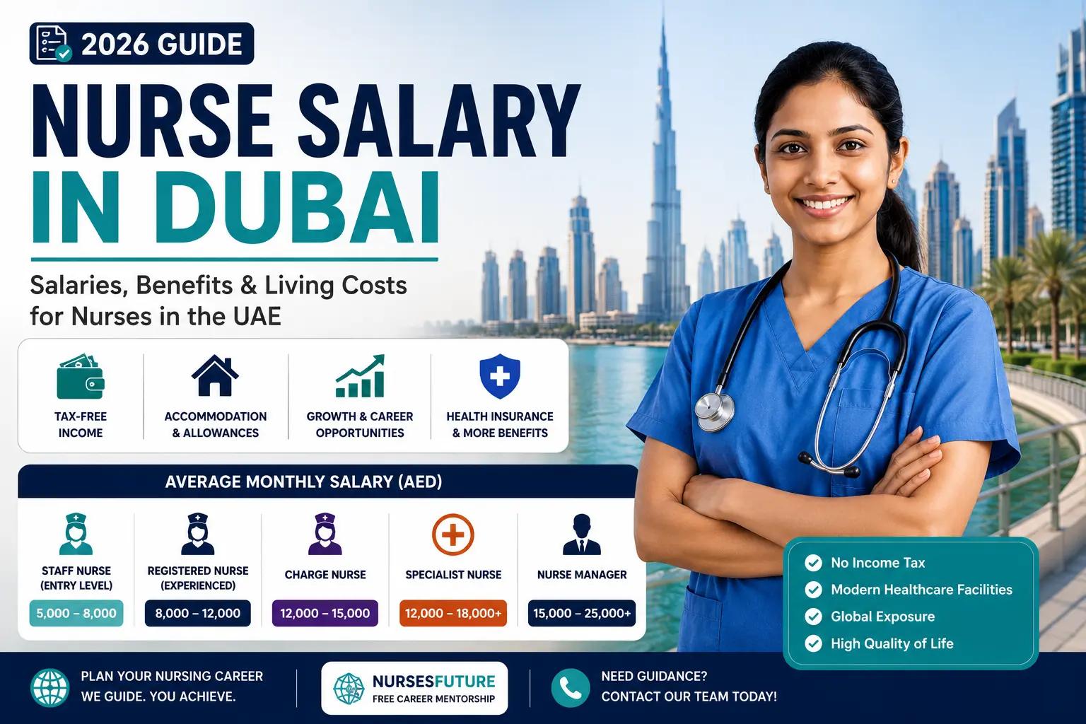Nurse Salary in Dubai (2026): Staff Nurse Salary, Benefits & Living Costs