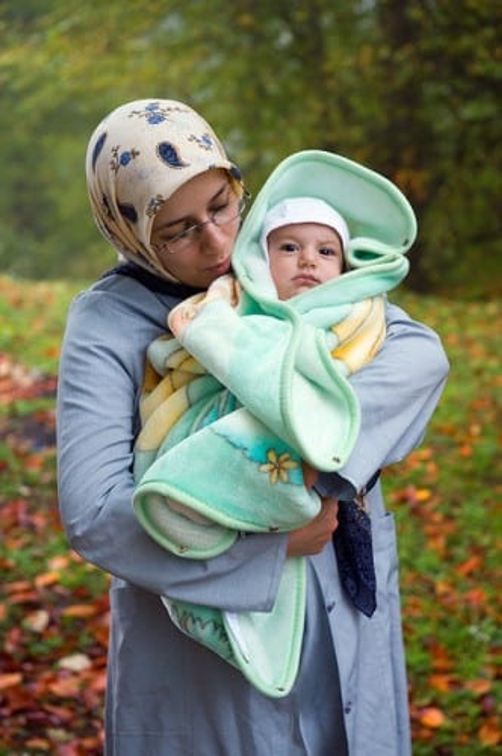 muslim mother and baby