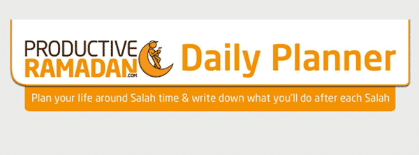 Productive Ramadan Daily Planner