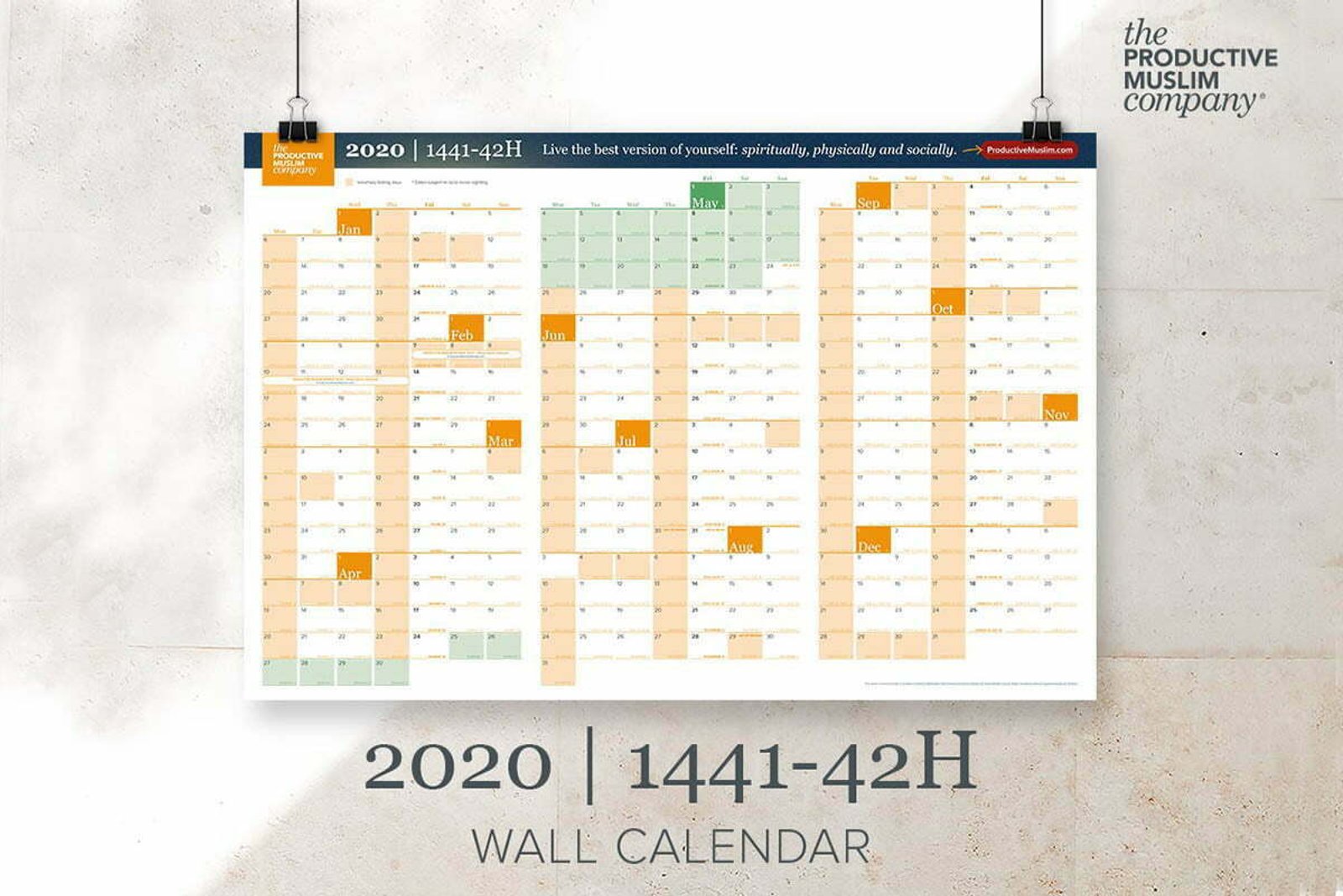 [Available Now] Grab Your Productive Muslim 1441-42H/2020G Wall Calendar Today
