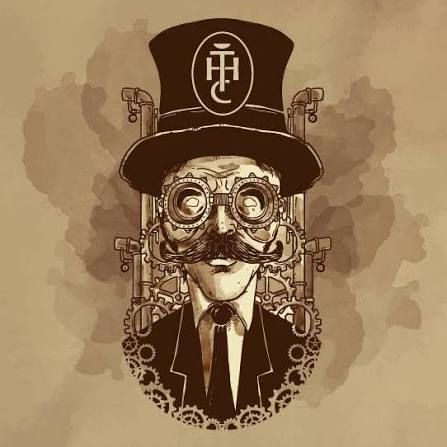 THC logo — a steampunk gentleman in a top hat bearing the THC monogram