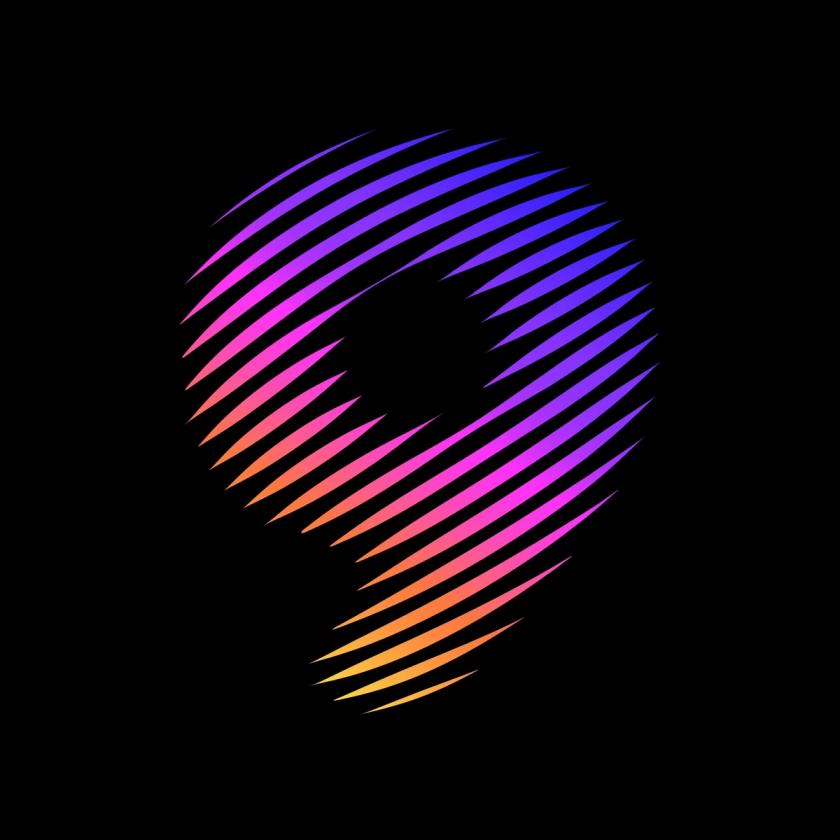 Cloud Nine logo — a numeral 9 drawn in purple-to-orange gradient strokes