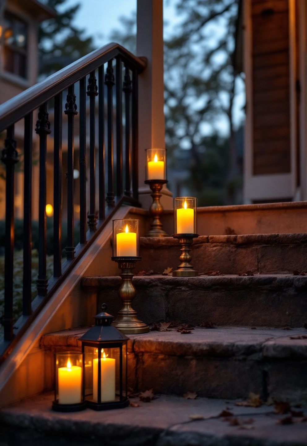 Vintage Halloween Porch Look With Aged Lanterns and Amber Candlelight – seasonal — spring + other seasonal — spring + other decor · Halloween Porch Decor: 16 Dramatic Outdoor Designs That Wow the Whole Street