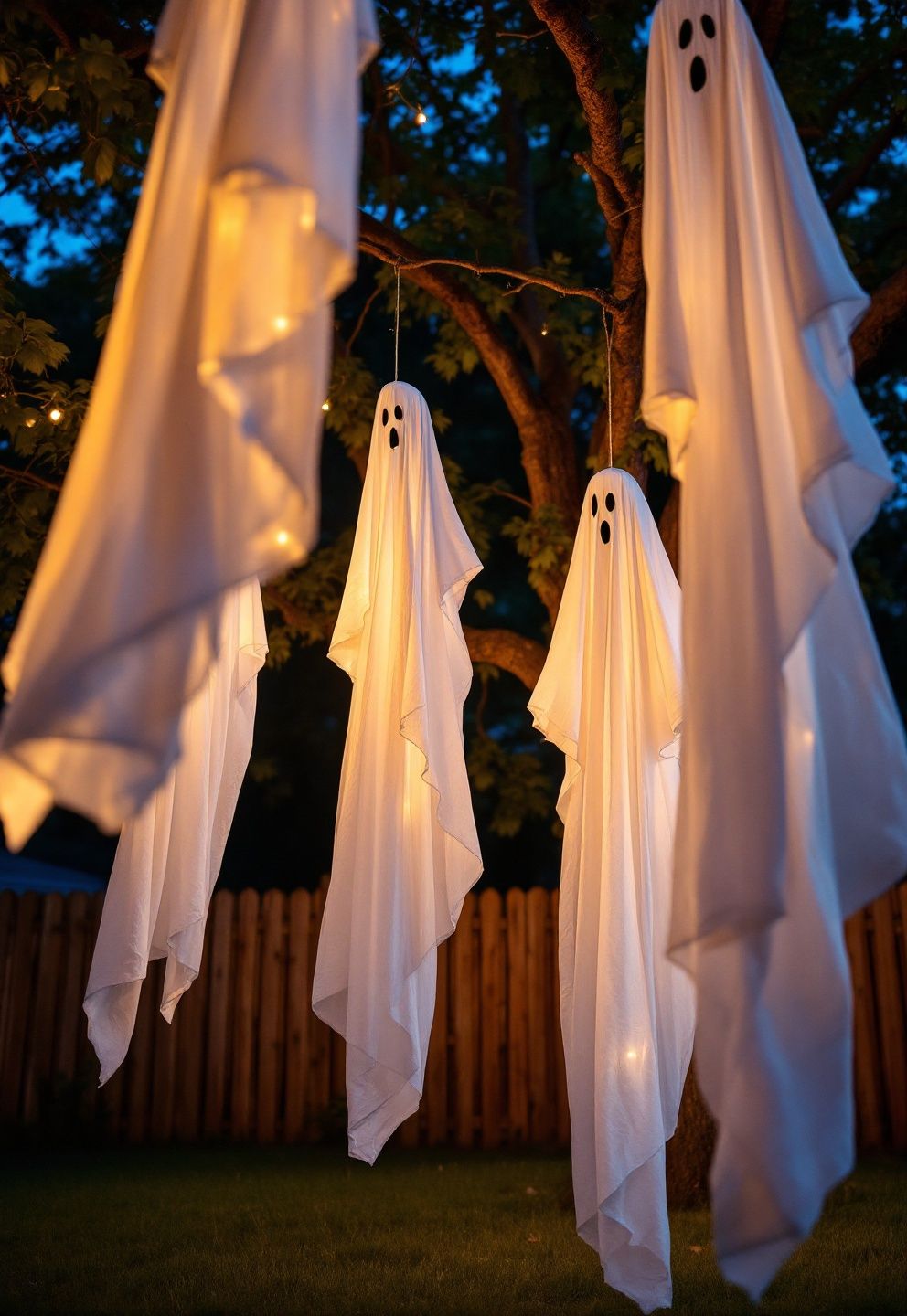 Backyard Ghost Trees – seasonal — spring + other seasonal — spring + other decor · Halloween Decor Ideas: 20 Spooky Stylish Designs That Elevate Every Room