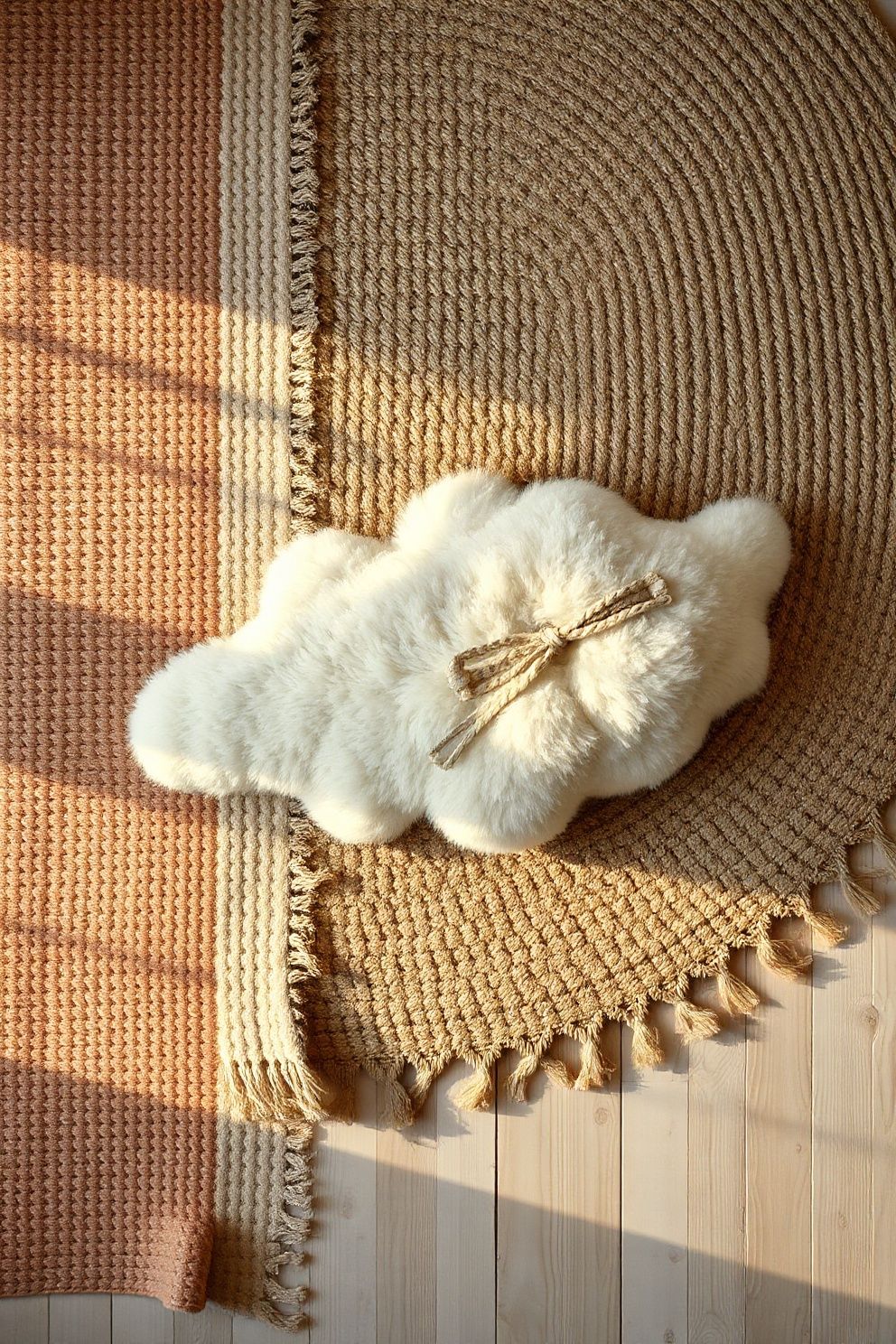 Layer Natural Fibre Rugs for Texture – Japandi living room · 23 Japandi Living Room Ideas That Feel Calm and Effortlessly Beautiful