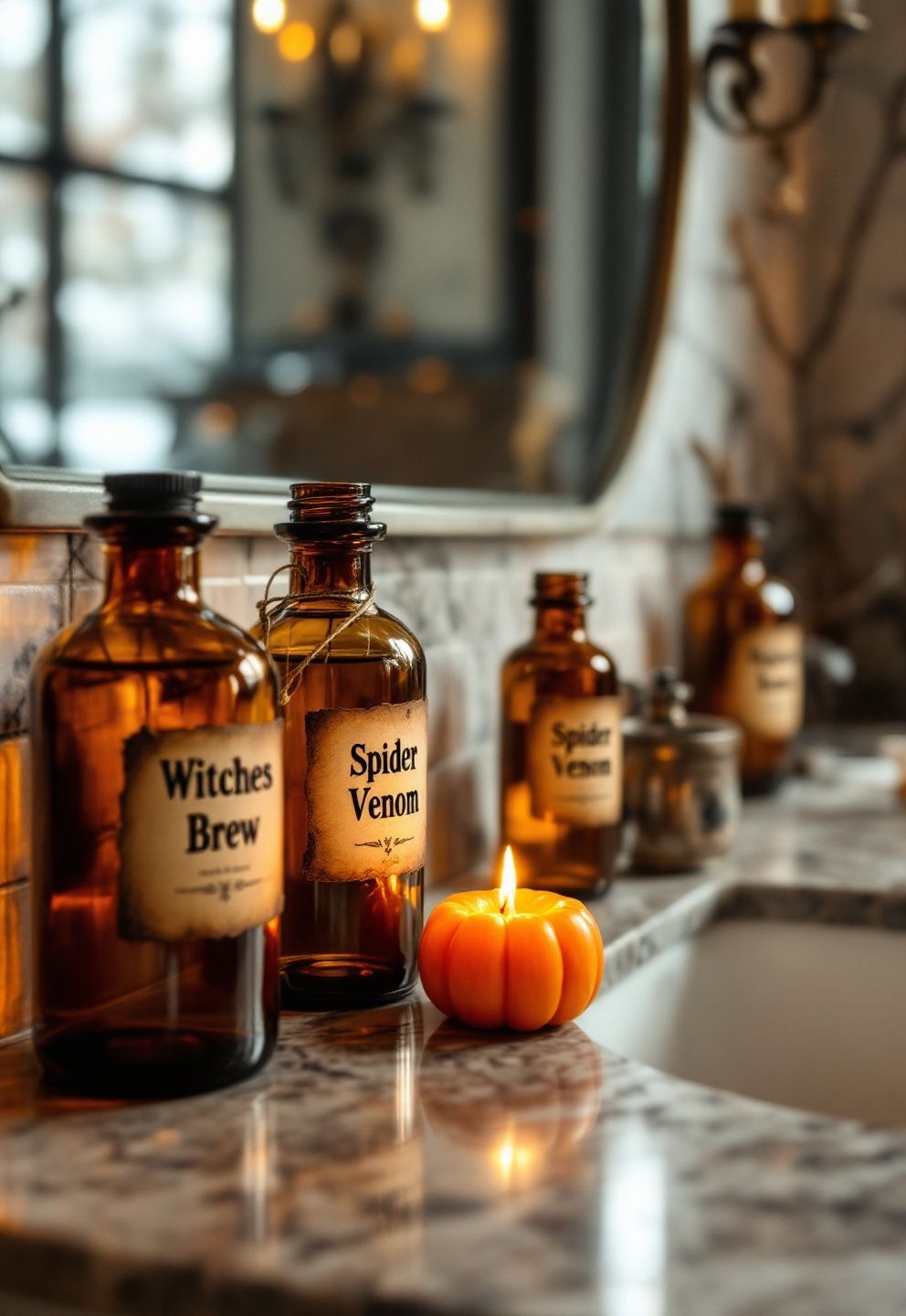 Why Apothecary Bottles Work Without Trying – seasonal — spring + other seasonal — spring + other decor · Vintage Halloween Decor: 14 Hauntingly Beautiful Aged Designs That Feel Chic Not Cheesy