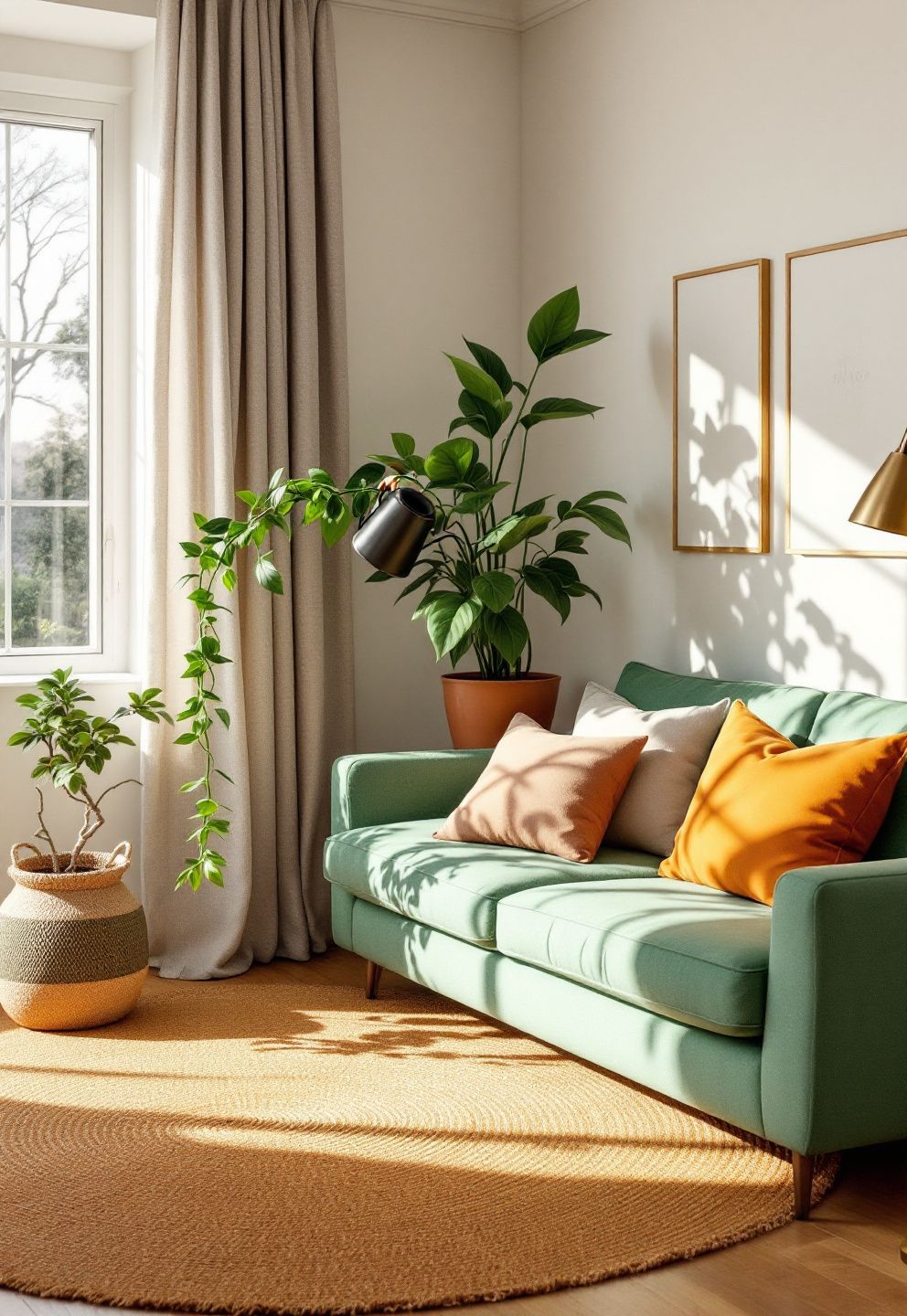 Fall Living Room Green Decor: How a Sage Green Room Becomes Richer in Autumn – Japandi seasonal · Fall Living Room Decor: 16 Cozy Warm Designs That Embrace the Season Beautifully