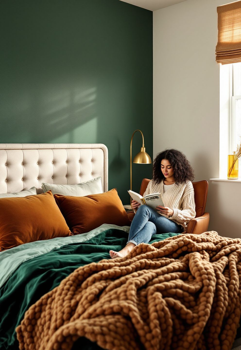 Emerald and Brass: A Jewel-Tone Fall Bedroom That Feels Rich Without Being Heavy – seasonal — fall seasonal — fall decor · Fall Bedroom Decor: 14 Cozy Warm Ideas That Make Your Room Feel Like Autumn