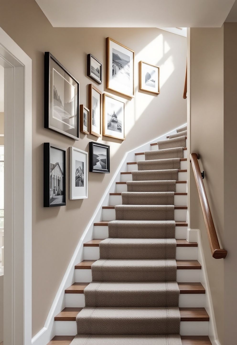 The Diagonal Staircase Gallery: How to Follow the Stair Angle With Mixed Sizes – style guides style guides decor · Gallery Wall Ideas: 10 Picture Wall Designs for Every Room in Your Home