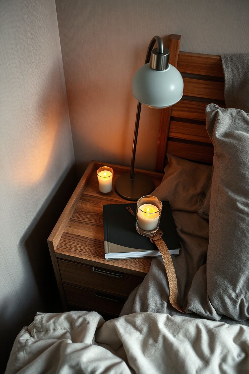 Idea 5: Keep the Nightstand Brutally Minimal with 1 to 2 Objects Only – Japandi bedroom · 21 Japandi Bedroom Ideas That Will Make You Never Want to Leave