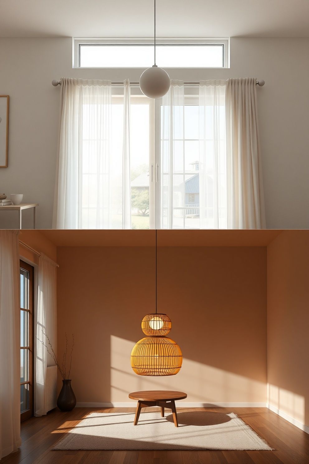 Lighting: Maximised Natural Light vs Warm Sculptural Glow – japandi — living room japandi — living room decor · Japandi vs Scandinavian Design: What Is the Actual Difference?