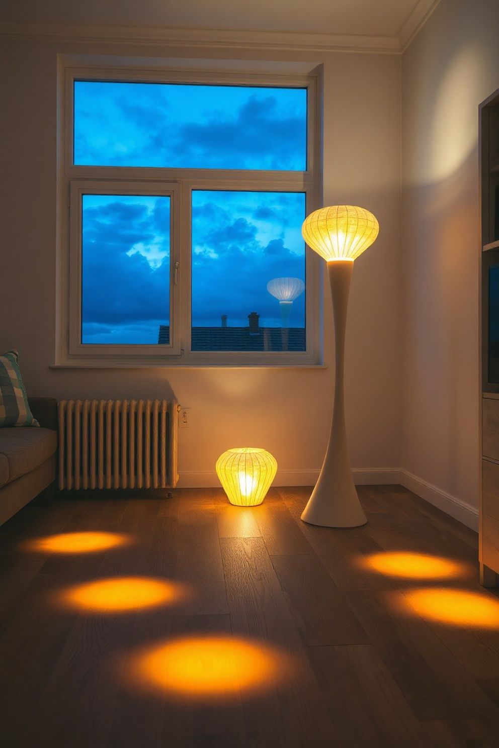 Add a Single Sculptural Floor Lamp – Japandi living room · 23 Japandi Living Room Ideas That Feel Calm and Effortlessly Beautiful