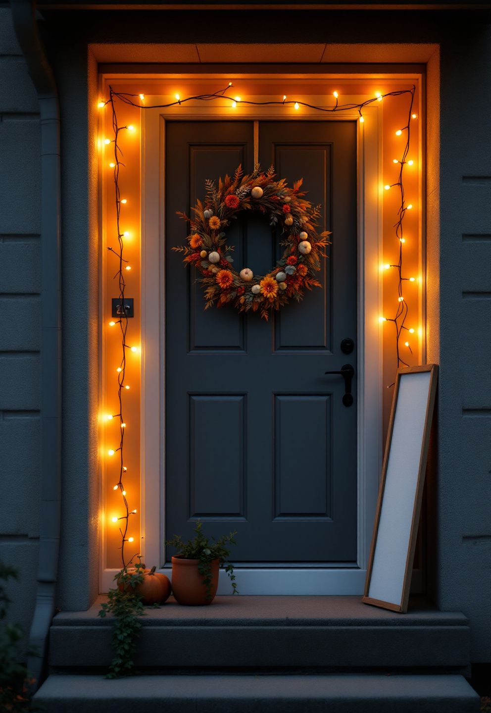The Apartment Door: A Full Display With Zero Outdoor Space – seasonal — fall seasonal — fall decor · Fall Porch Decor Ideas: 15 Welcoming Seasonal Transformations for Your Front Door