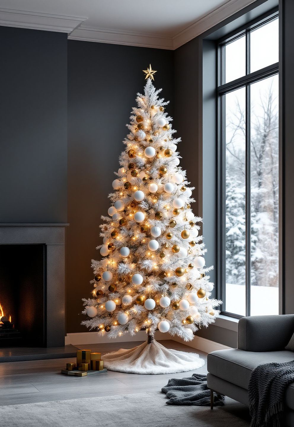 Modern Christmas Tree: Geometric Ornaments and a Two-Tone Palette – seasonal — christmas + winter seasonal — christmas + winter decor · Indoor Christmas Decorations: 18 Elegant Ideas for a Beautiful Festive Home
