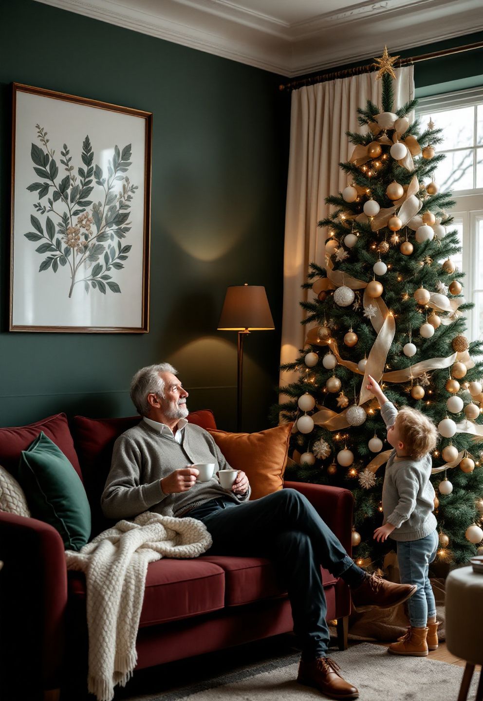 Christmas Decor for a Burgundy Couch – seasonal — christmas + winter seasonal — christmas + winter decor · Christmas Living Room Decor: 16 Festive Designs That Make Your Lounge Feel Magical