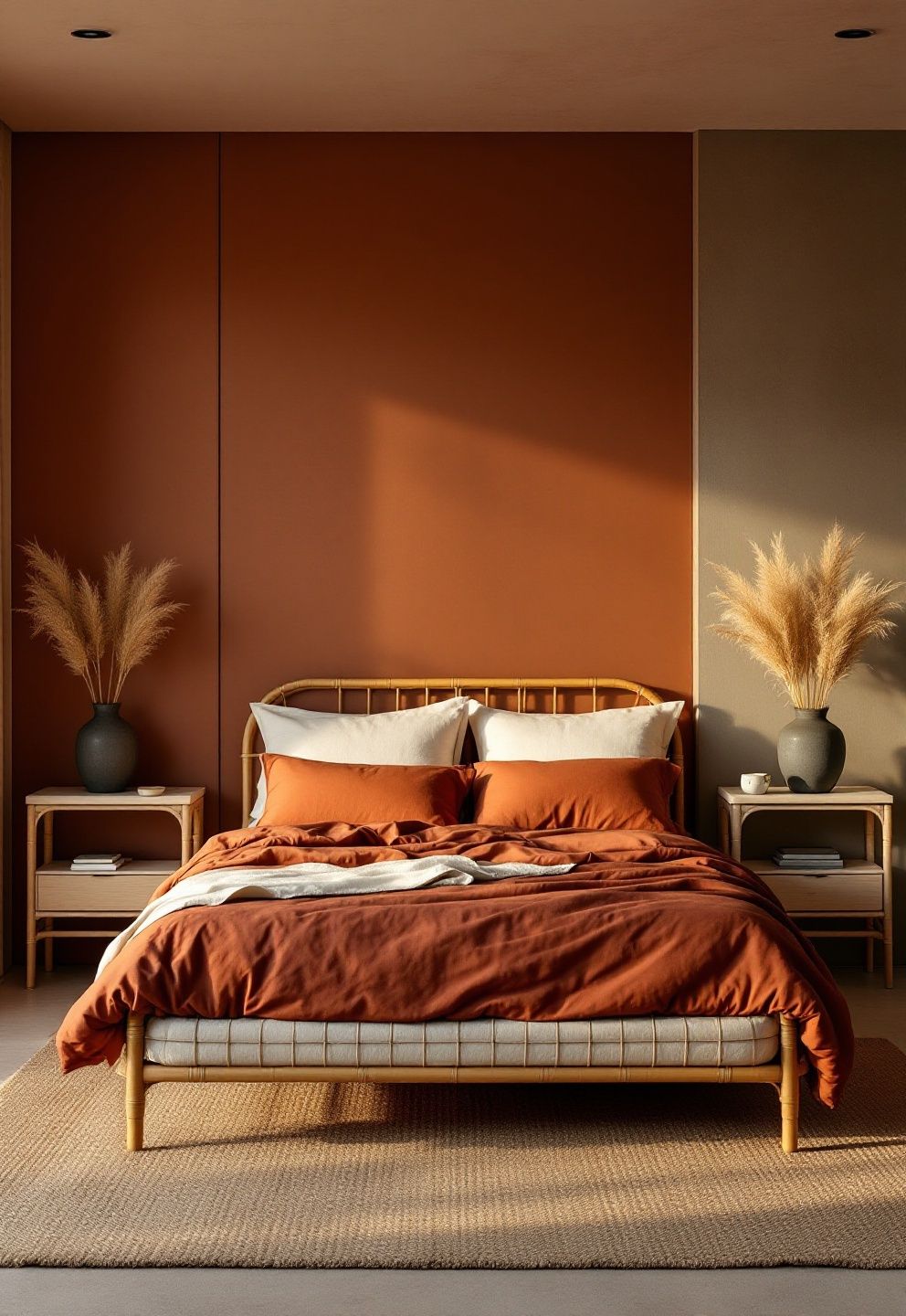 Warm Honey Rattan Bed, Terracotta Linen, and Surf-Beaten Wood on Every Flat Surface – coastal — bedroom coastal — bedroom decor · California Coastal Bedroom: 14 Laid-Back Golden State Designs That Feel Like Permanent Summer