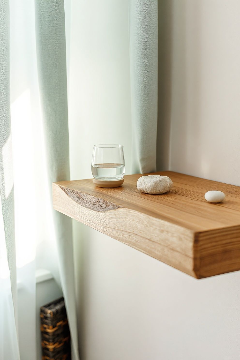Floating Reclaimed Wood Ledge Shelf as a Bedside Alternative – coastal — bedroom coastal — bedroom decor · Coastal Farmhouse Bedroom: 14 Designs Where Rustic Wood Meets the Shore