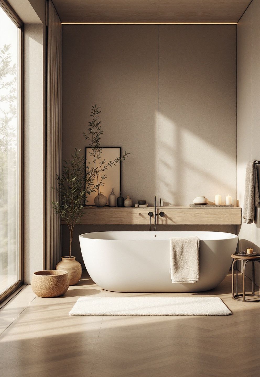 Why Pure White Accessories Clash With Dark Walls – japandi — bathroom japandi — bathroom decor · 11 Dark Japandi Bathroom Ideas With a Rich and Moody Atmosphere