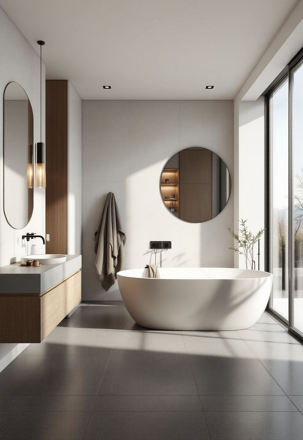 Why a Dark Floor Works Best Paired With Pale Walls – japandi — bathroom japandi — bathroom decor · 11 Dark Japandi Bathroom Ideas With a Rich and Moody Atmosphere