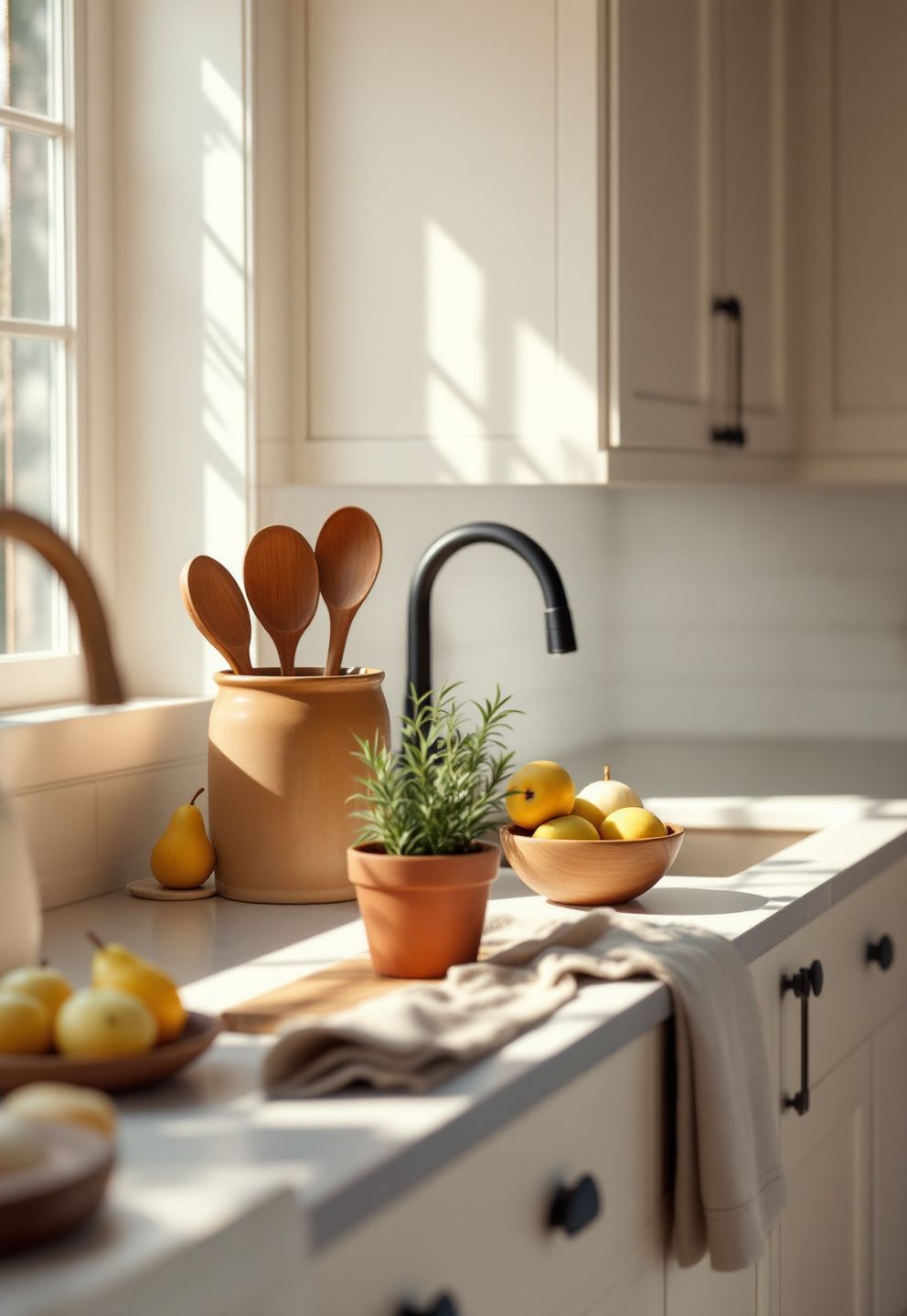 Build a Counter Vignette with Three Heights and Warm Ceramics – seasonal — fall seasonal — fall decor · Fall Home Decor Ideas: 18 Beautiful Autumn Transformations for Every Room
