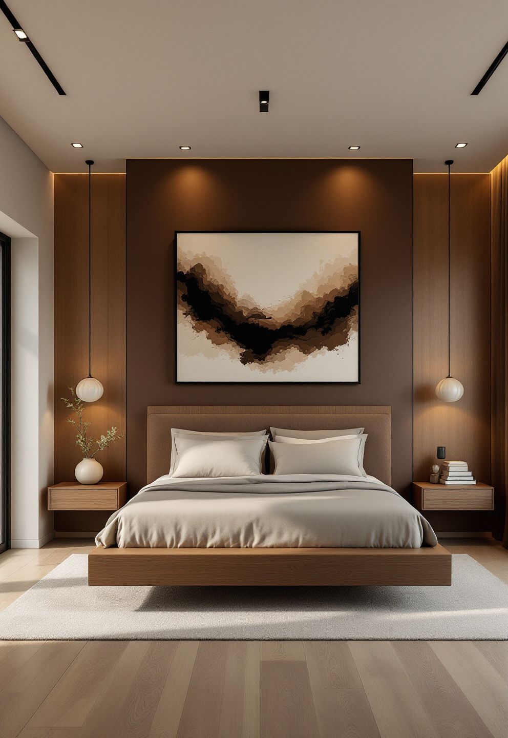 Japandi Bedroom Brown Beige: The Oversized Centered Piece – japandi — bedroom japandi — bedroom decor · 12 Japandi Master Bedroom Ideas That Feel Like a 5-Star Hotel