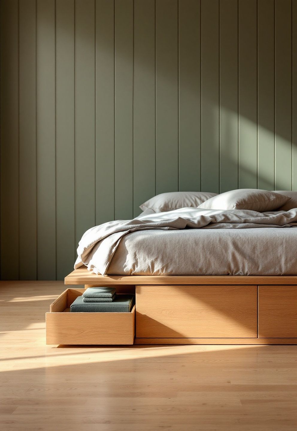The Built-In Storage Bed: No Hardware, No Handles, No Visual Interruption – japandi — bedroom japandi — bedroom decor · 21 Japandi Bedroom Ideas That Will Make You Never Want to Leave