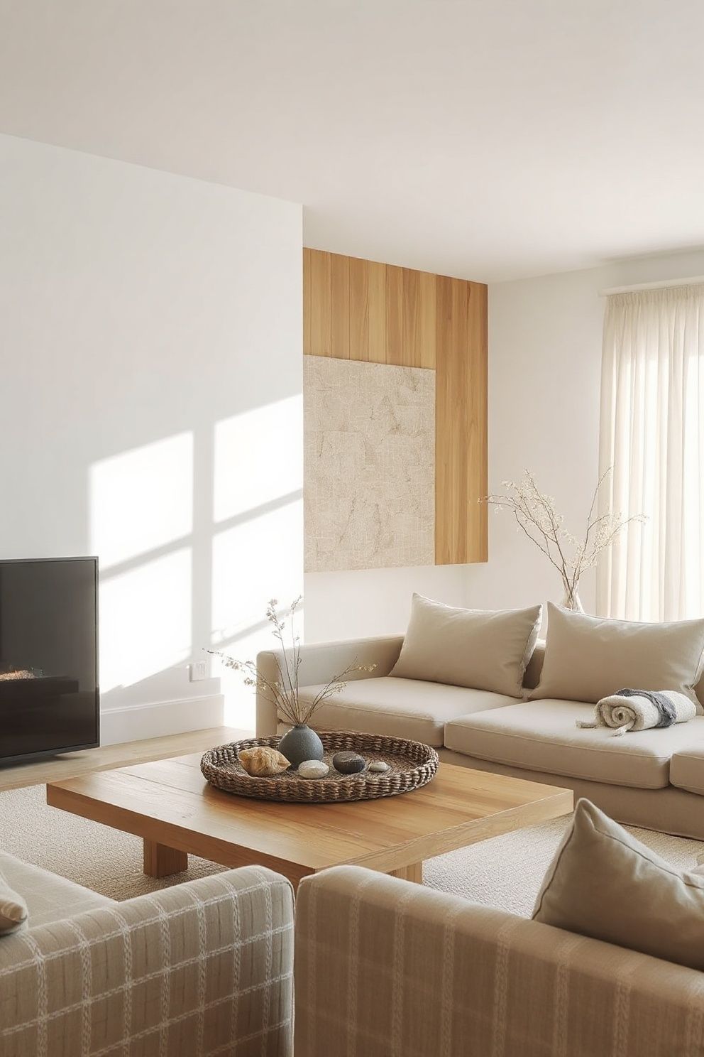 Japandi Living Room Color Scheme 10: Driftwood Taupe and Soft Chalk – japandi — living room japandi — living room decor · 10 Japandi Living Room Color Schemes That Designers Actually Use