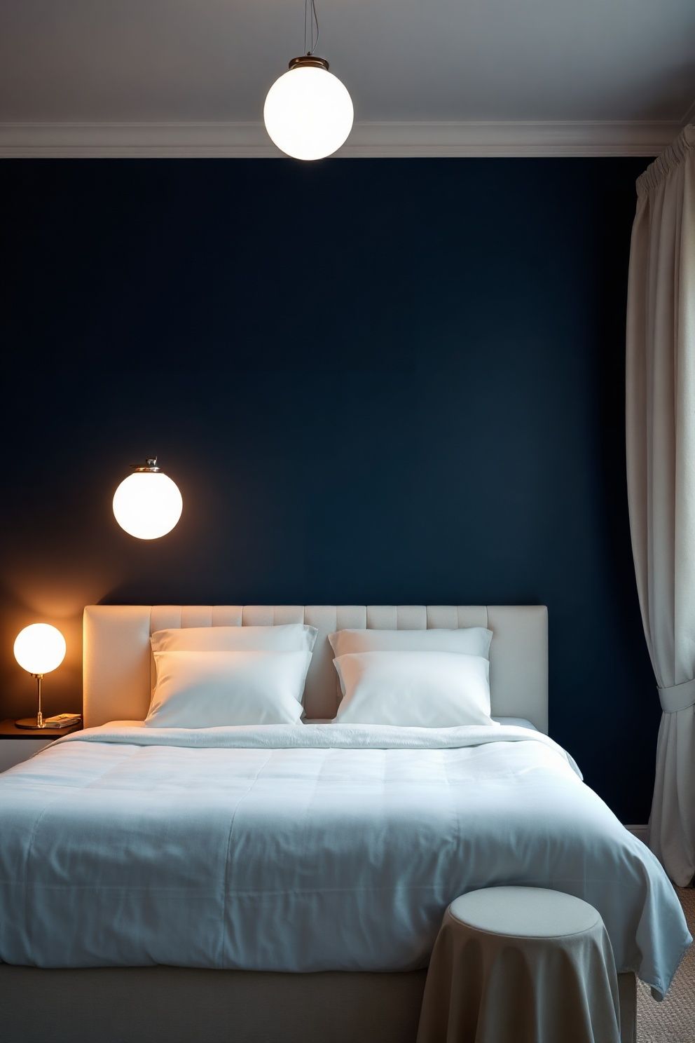 Brushed Nickel Plug-In Wall Sconce for a Clean Bedside Look – Japandi coastal —-bedroom decor · Modern Coastal Bedroom: 16 Clean Airy Designs With a Fresh Ocean Feel