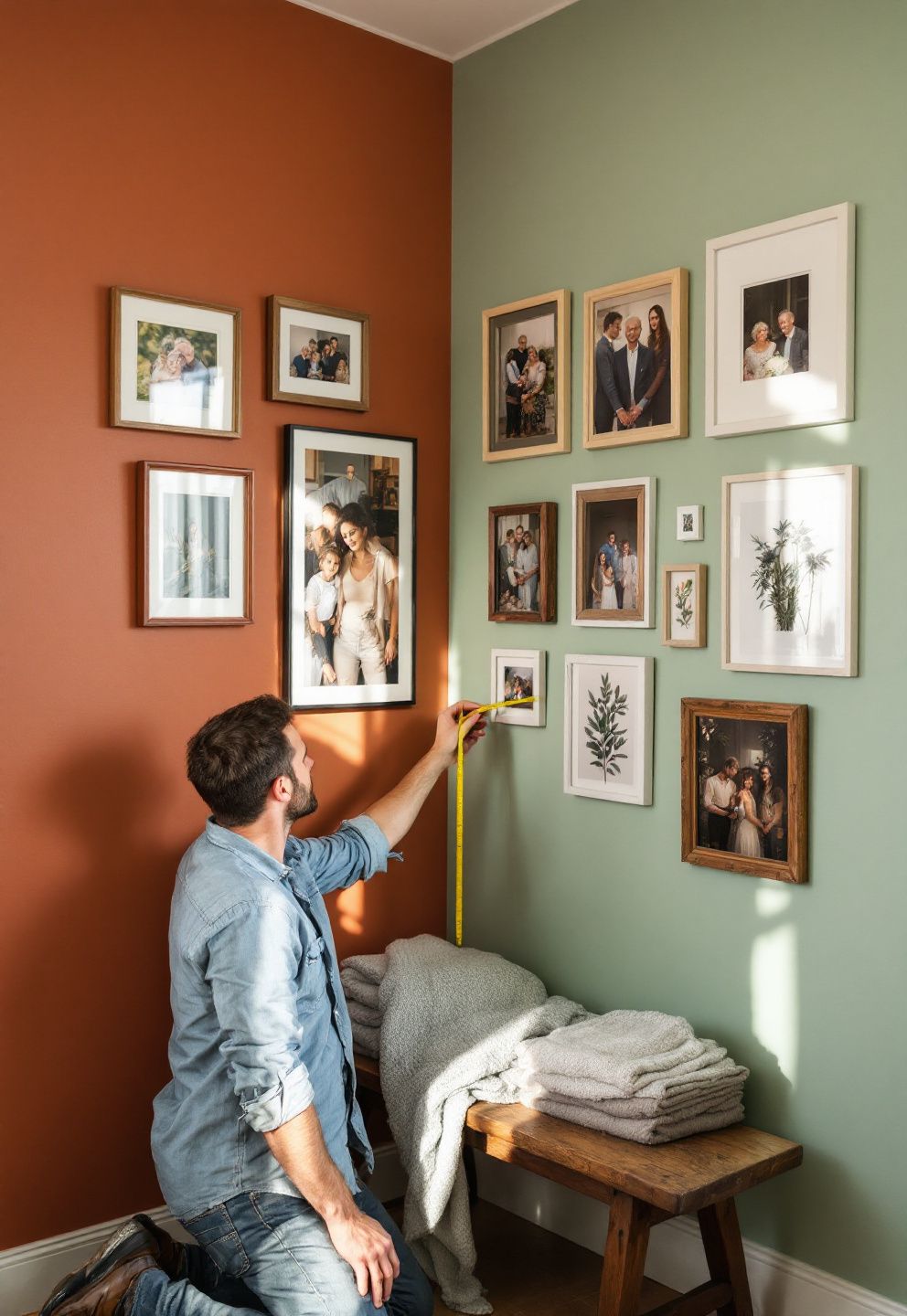 Which Piece Anchors the Seam — and the Spacing Rule as the Gallery Turns the Corner – style guides style guides decor · Living Room Gallery Wall Ideas: 13 Sofa-Ready Layouts That Never Look Empty