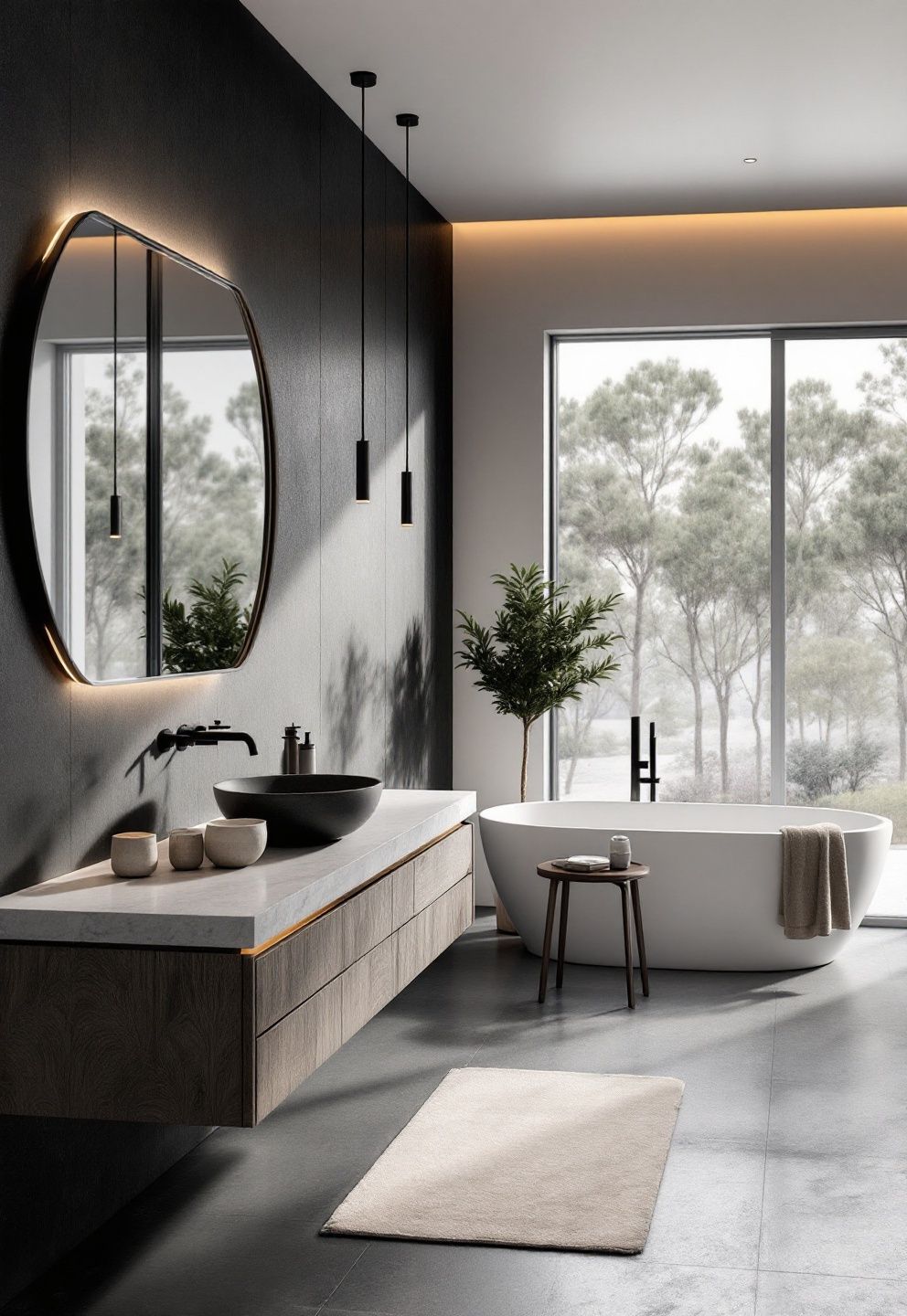 Dark Japandi Bathroom Ideas Start With One Fear: Will This Feel Like a Cave? – japandi — bathroom japandi — bathroom decor · 11 Dark Japandi Bathroom Ideas With a Rich and Moody Atmosphere