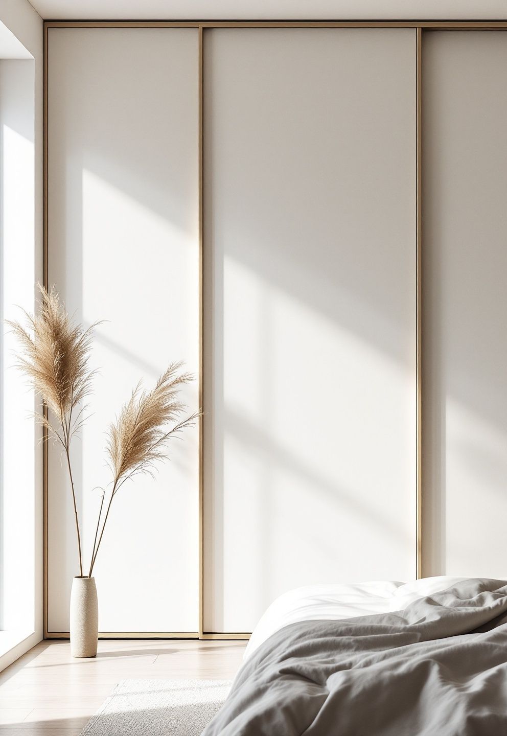 The Shoji-Screen Closet: Hiding the Door to Reclaim a Blank Wall – japandi — bedroom japandi — bedroom decor · 21 Japandi Bedroom Ideas That Will Make You Never Want to Leave