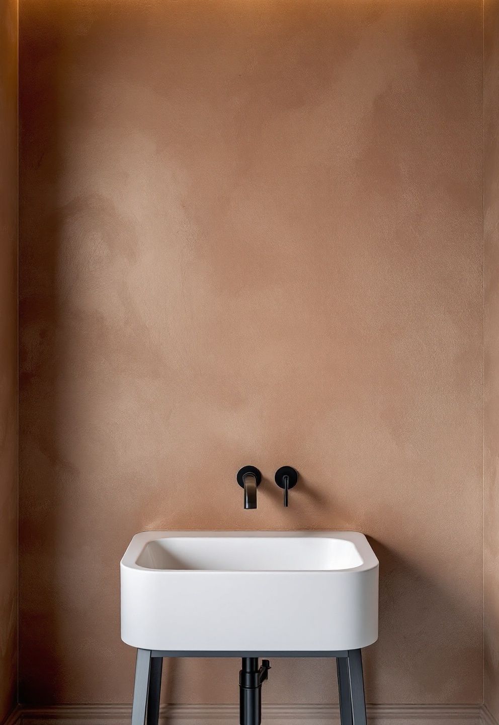 Textured Plaster and Limewash: One Focal Wall Instead of a Gallery – japandi — bathroom japandi — bathroom decor · 12 Small Japandi Bathroom Ideas That Make Tight Spaces Feel Peaceful