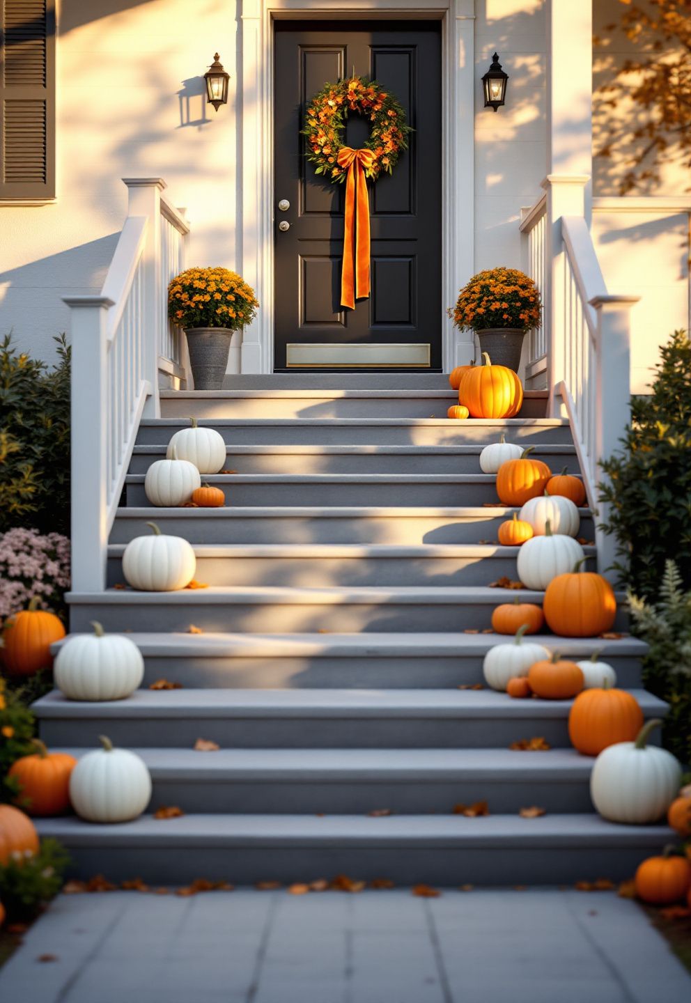 Steps Only: A Complete Look When the Stairs Are All You Have – seasonal — fall seasonal — fall decor · Fall Porch Decor Ideas: 15 Welcoming Seasonal Transformations for Your Front Door