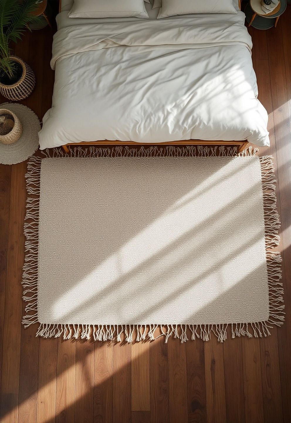 The One-Rug Room: All Texture in One Spot, All Floor Elsewhere Open – japandi — bedroom japandi — bedroom decor · 21 Japandi Bedroom Ideas That Will Make You Never Want to Leave