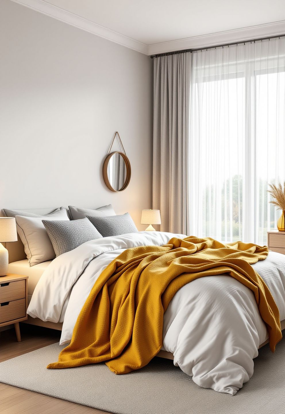 Soft Gray and Amber: A Fall Bedroom That Uses Warm Accents to Stop Gray Going Cold – seasonal — fall seasonal — fall decor · Fall Bedroom Decor: 14 Cozy Warm Ideas That Make Your Room Feel Like Autumn