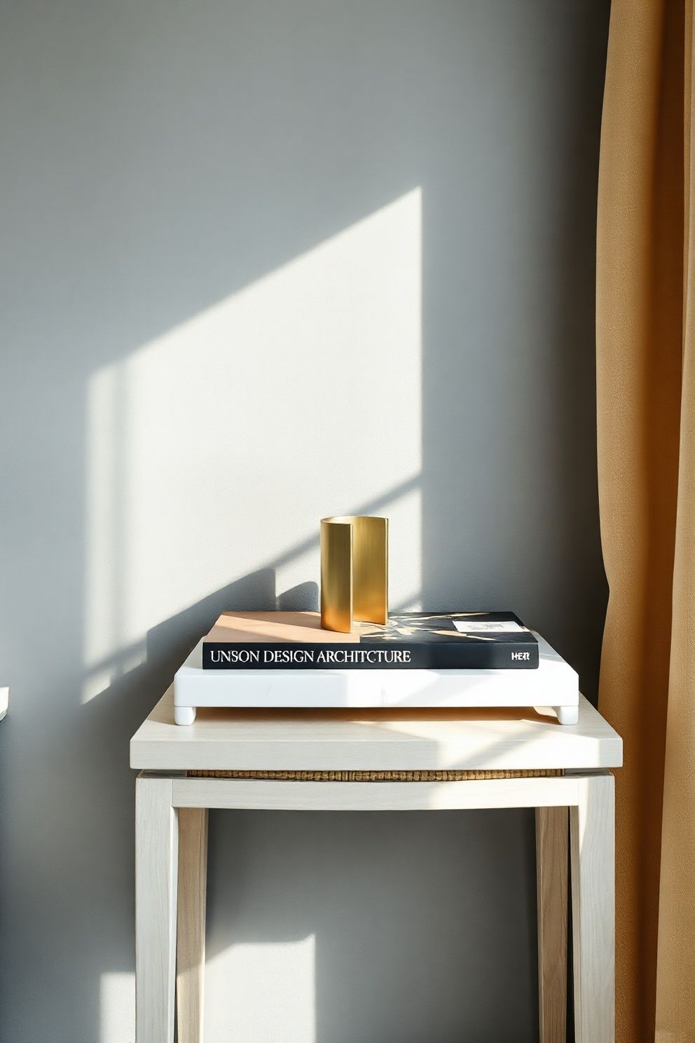 Stacked Coffee-Table Books on a Marble Slab Riser With a Brushed Gold Bookend – coastal — bedroom coastal — bedroom decor · Coastal Chic Bedroom: 14 Elegant Designs for a Luxury Beach House Feeling