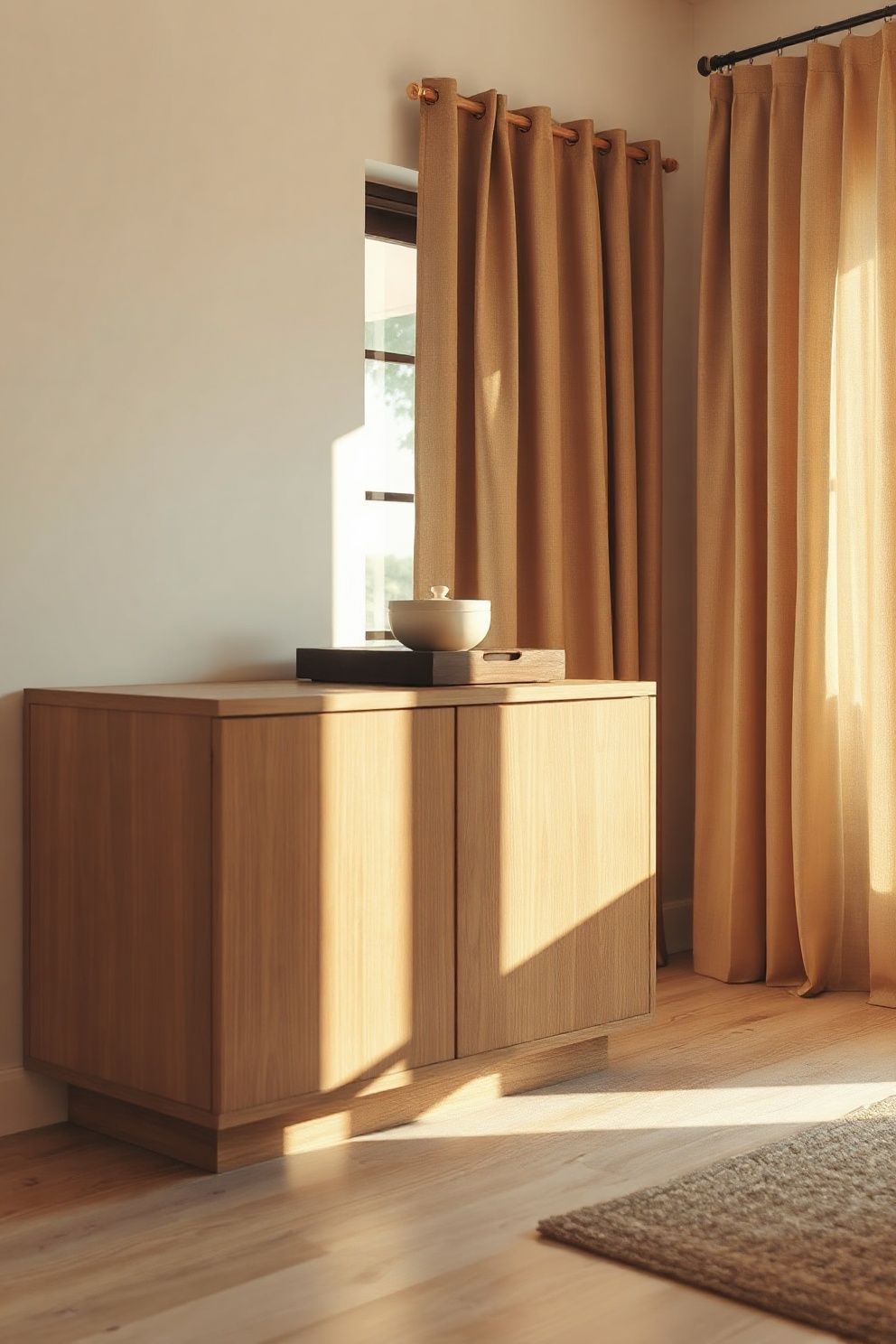 Pull Every Piece Six Inches Away From the Wall – Japandi japandi —-living-room decor · 15 Japandi Living Room Ideas on a Budget That Still Look Expensive