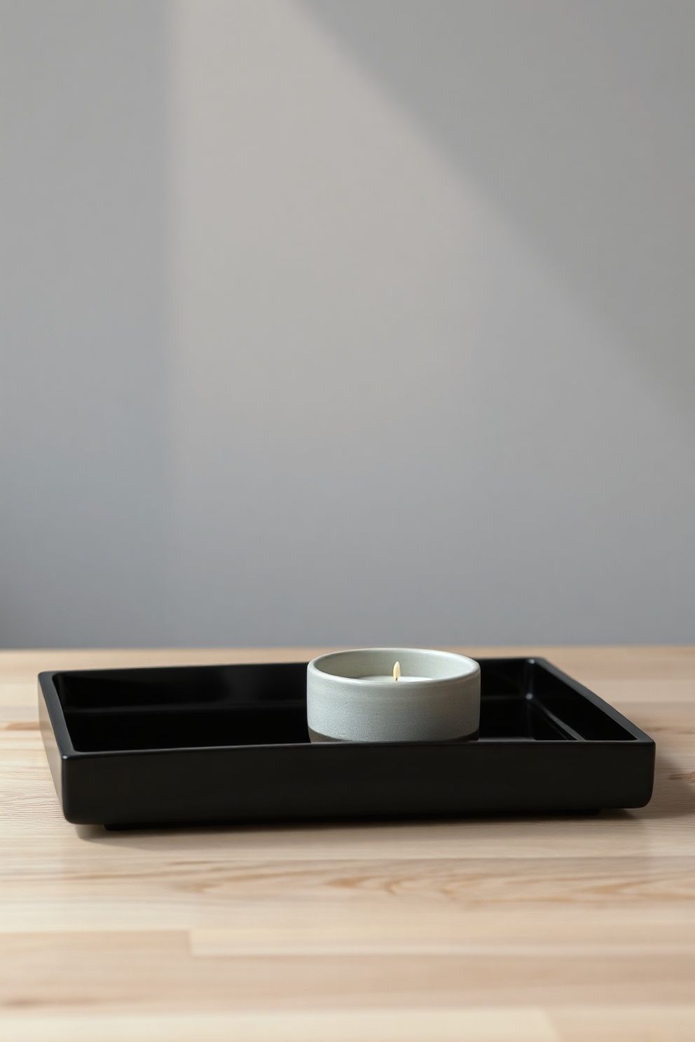 A Lacquered Black Tray for Contrast – Japandi living room decor · 17 Japandi Living Room Decor Ideas You Will Want to Steal Right Now