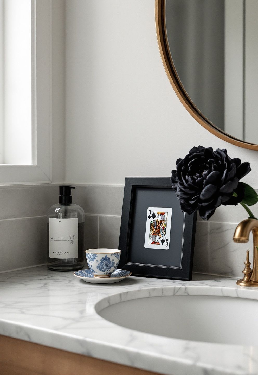 A Teacup, a Framed Card, One Peony – seasonal — spring + other seasonal — spring + other decor · Dark Halloween Aesthetic: 14 Moody Elevated Designs That Are Scary Chic