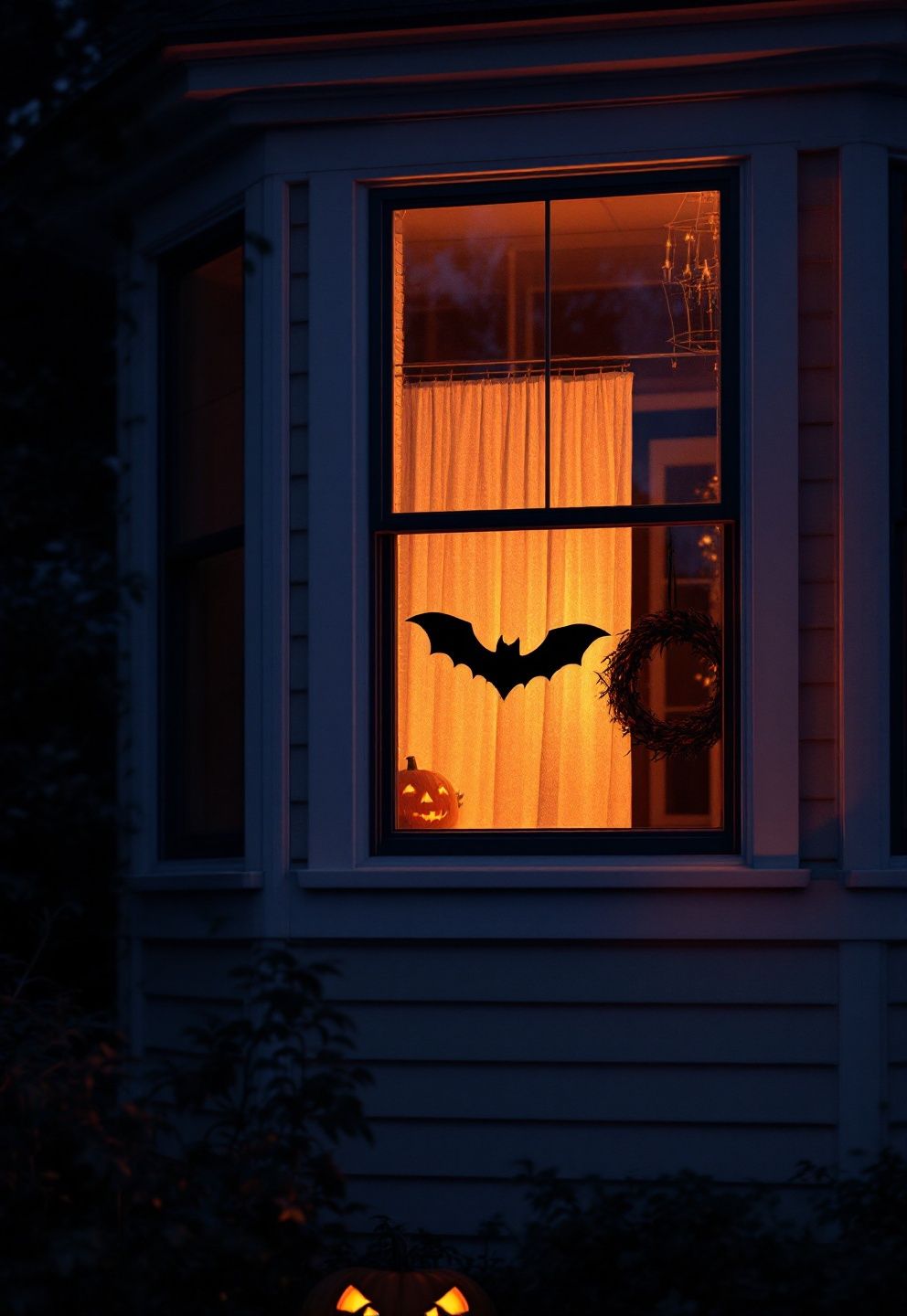 Static-Cling Shapes on the Glass – seasonal — spring + other seasonal — spring + other decor · Outdoor Halloween Decorations: 16 Front Yard and Garden Designs That Transform Your Whole Property