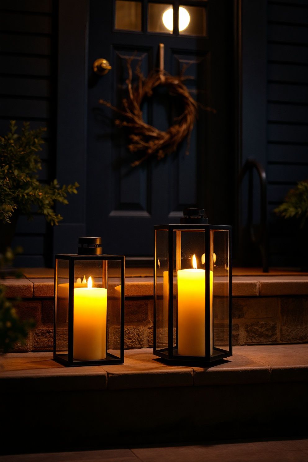 Black Lanterns with White Pillar Candles for Nighttime Patriotic Ambiance – seasonal — spring + other seasonal — spring + other decor · 4th of July Home Decor: 16 Patriotic Designs That Celebrate America in Style